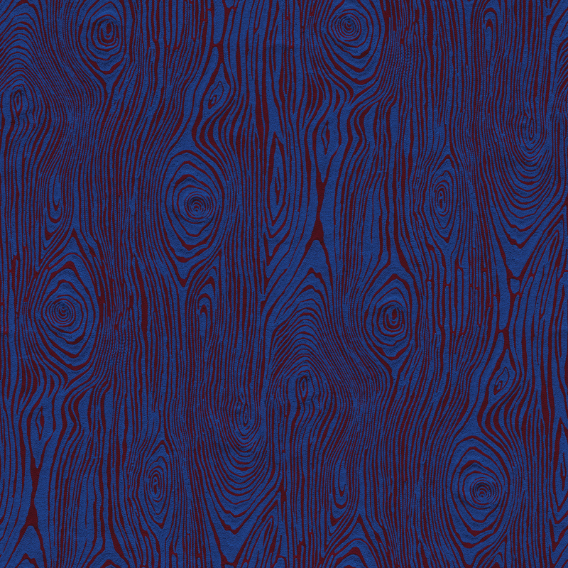 Faux Bois Wallpaper - Cobalt