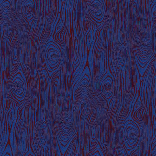 TYPE II Faux Bois Wallpaper - Cobalt