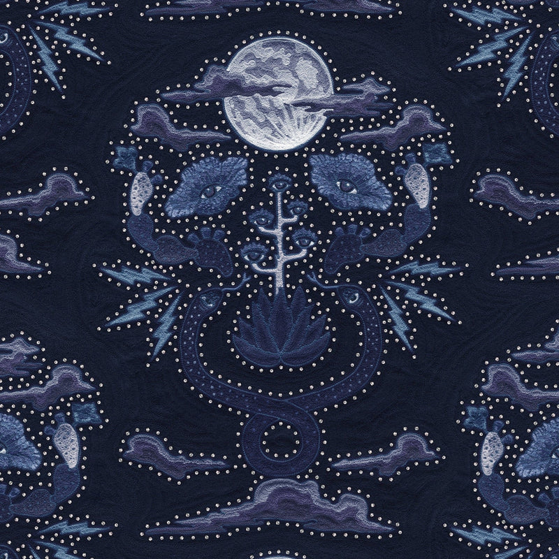 TYPE II Moon Snake Rhinestone Wallpaper - Moonlight