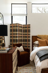 Squiggle Tartan Grand Fabric - Sunkissed