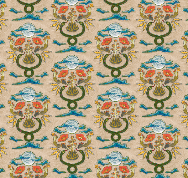 Moon Snake Rhinestone Wallpaper - Sandstone