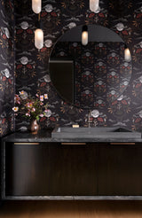 Moon Snake Wallpaper- Charcoal