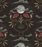 Moon Snake Wallpaper- Charcoal
