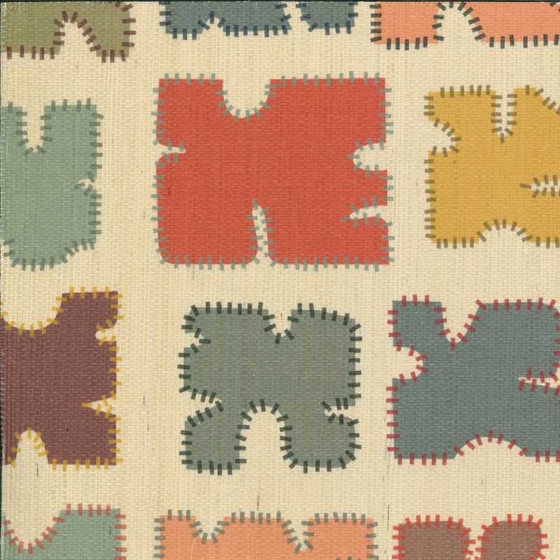 Patchwork Wallpaper - Desert: Grasscloth