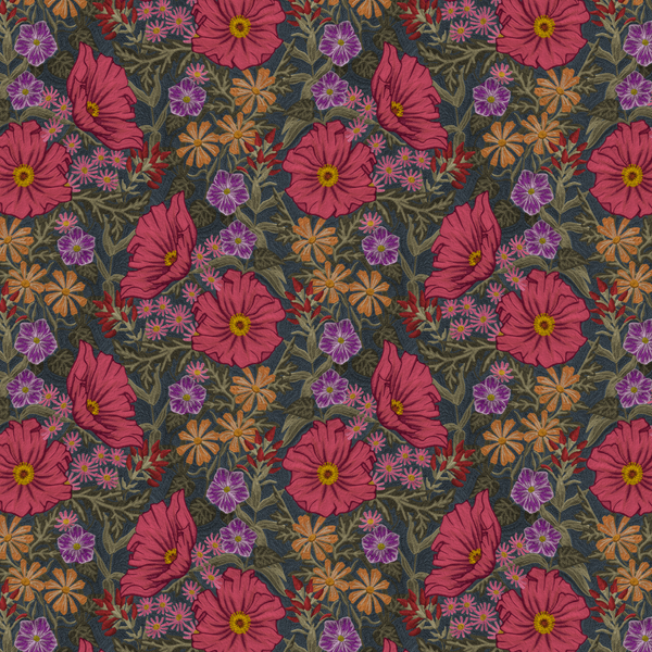 TYPE II Wild Posy Wallpaper - Coral