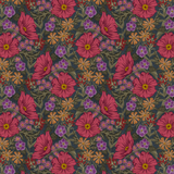 Wild Posy Wallpaper - Coral