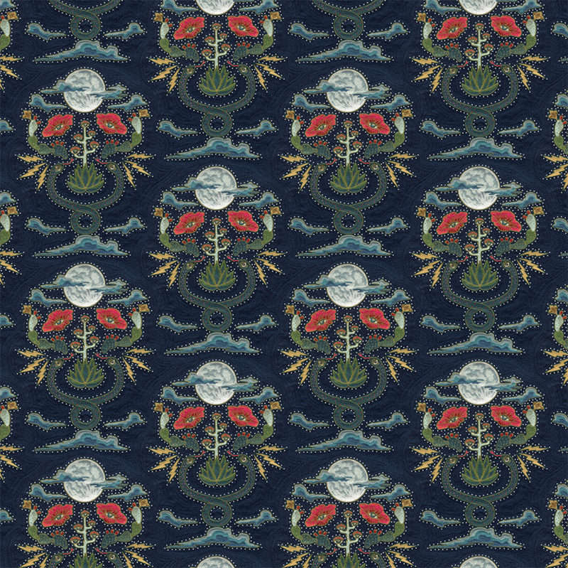 Moon Snake Rhinestone Wallpaper - Nocturnal